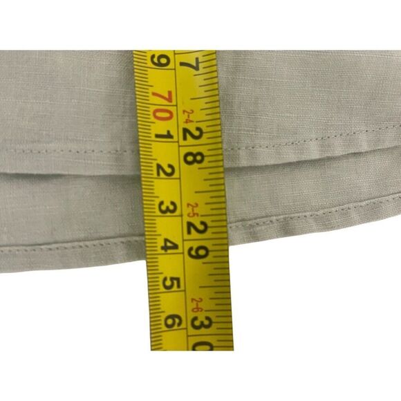 Zara Mens Linen Shirt M Medium Light Green Button Down Long Sleeve 1063/467 NWT - Picture 8 of 9